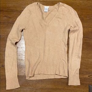 Tan v neck sweater